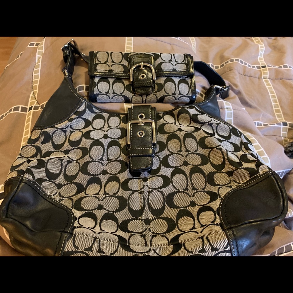 Coach bag and matching wallet